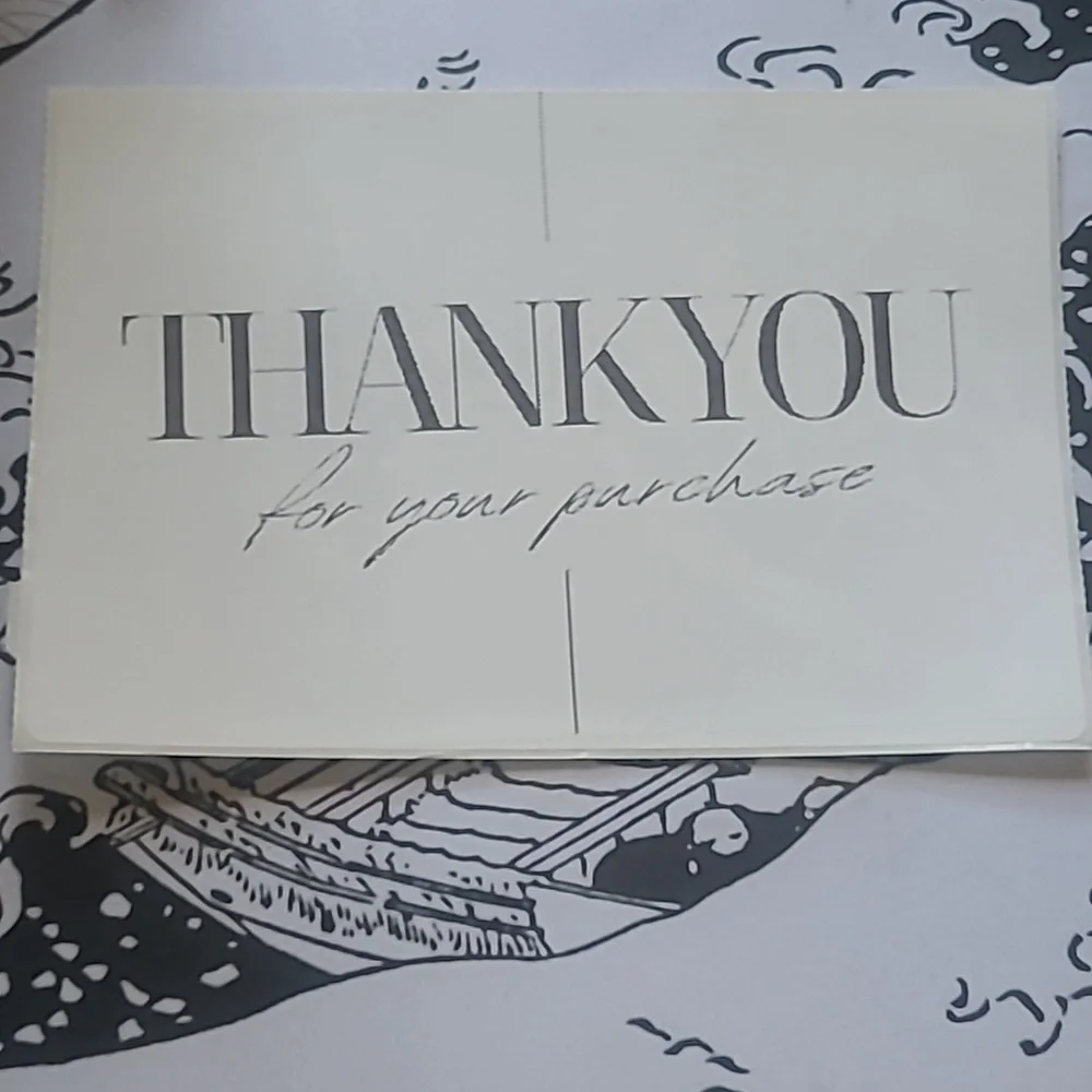 50 4x6 Simplistic Thank You For  Order Notes Labels/Thank You Stickers